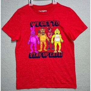 Five Nights At Freddy's We Stay Up Late Kids Shirt Tees Medium Gray Youth Kids